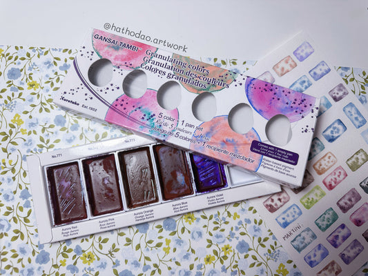 Kuretake Gansai Tambi Granulating Colors Set 1 “Aurora” Review: My House Portrait + Urban Sketch Experience