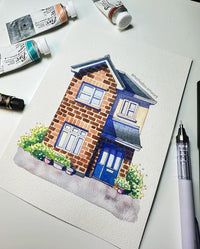 A Door Painted Blue
