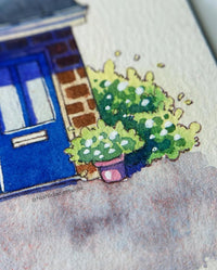 A Door Painted Blue
