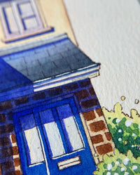 A Door Painted Blue