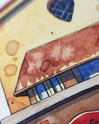 Fishy Fishy, Open Today - Original Watercolor Shop Illustration