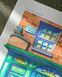 "Shared Earth" Fair Trade Shop - Original Watercolor Illustration