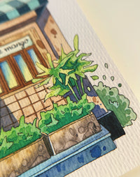 "Make Me Mango" Cafe - Original Watercolor Shop Illustration