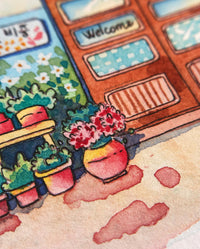 Korean Noodle Shop Watercolor - Family by Choice Drama Location