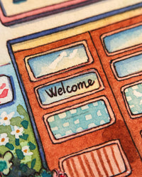 Korean Noodle Shop Watercolor - Family by Choice Drama Location