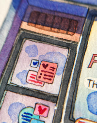 The Oldest Fish Market - Original Cute Watercolor Illustration