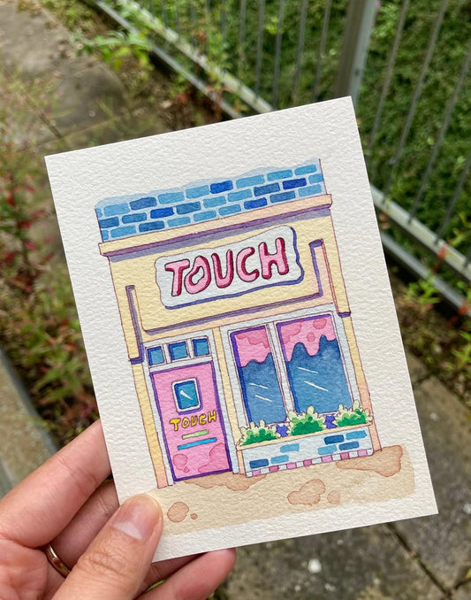 A Shop Called Touch - Watercolor Storefront Illustration