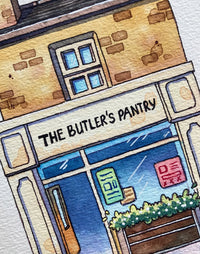 The Butler’s Pantry - Watercolor Storefront Illustration