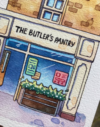 The Butler’s Pantry - Watercolor Storefront Illustration