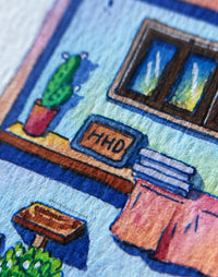 All Day Kafe – Original Watercolor Painting