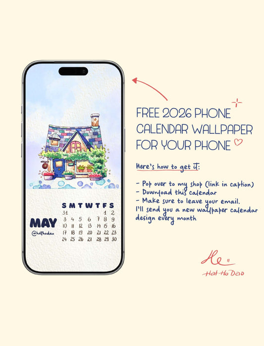 Calendar 2026 by Hat Ho Dao [Phone wallpaper] - May