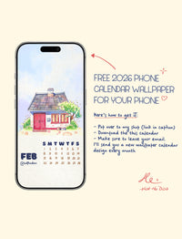 Calendar 2026 by Hat Ho Dao [Phone wallpaper] - February